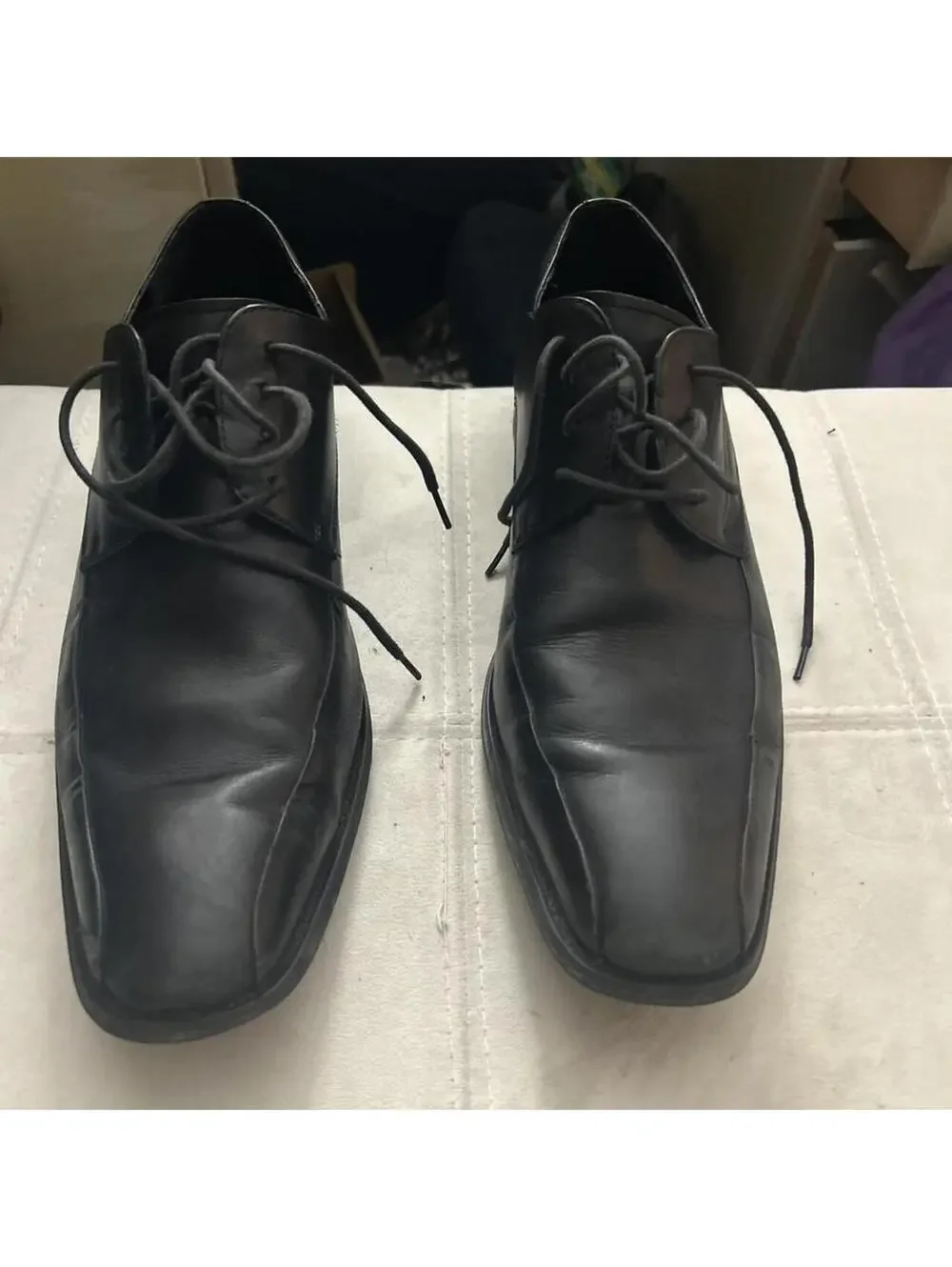 Kenneth Cole with silver technology black leather oxfords size 12
